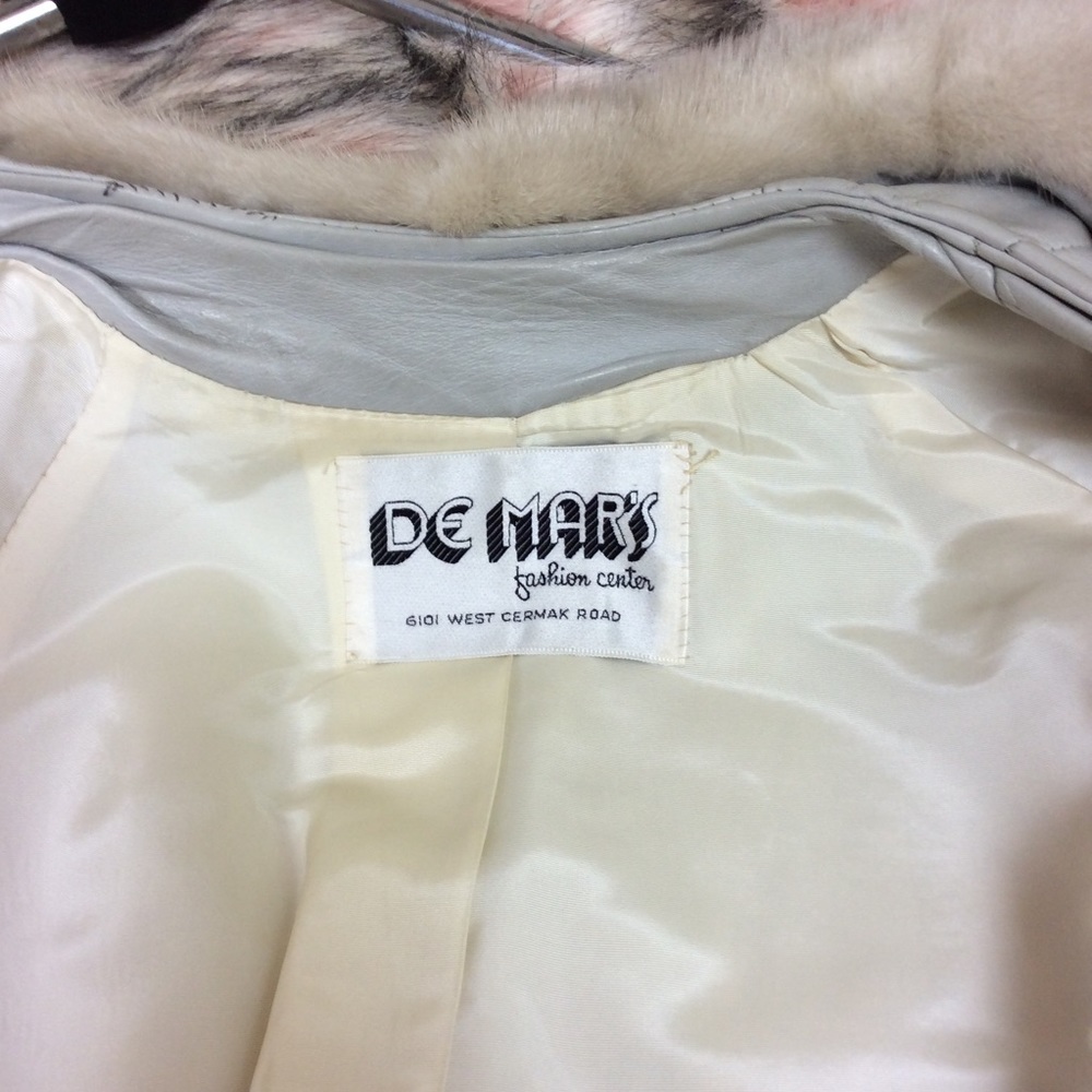 SOLD LEATHER MINK COLLAR SPYGIRL SWING TRENCH COAT - Picture 5 of 8